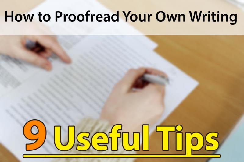 How to Proofread Your Own Writing