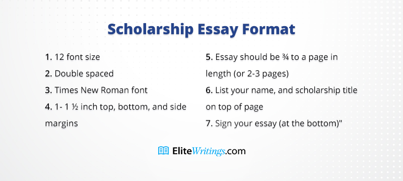 scholarship essay header format